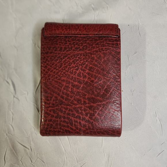 Buxton Convertible Billfold Wallet Leather Bifold Red - Picture 2 of 8